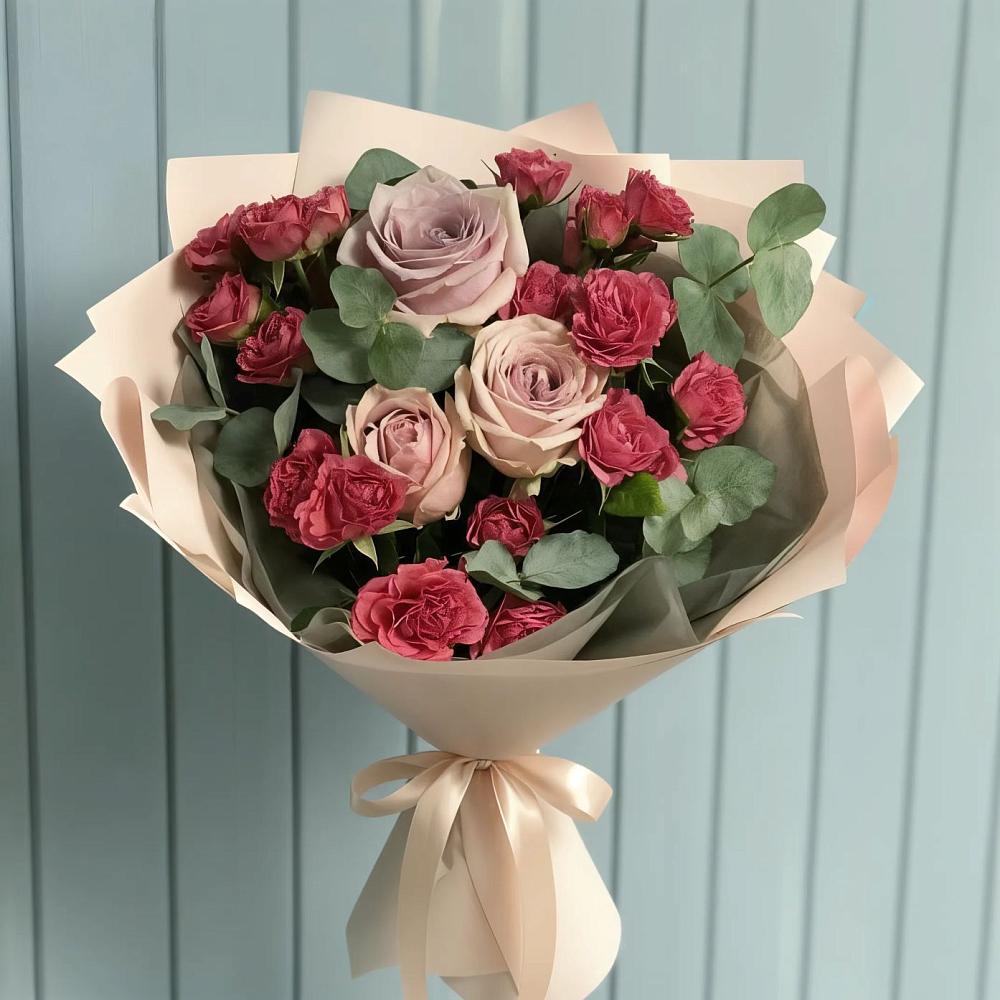 Букет цветов из: Гвоздики и Розы в Фокино Приморского края