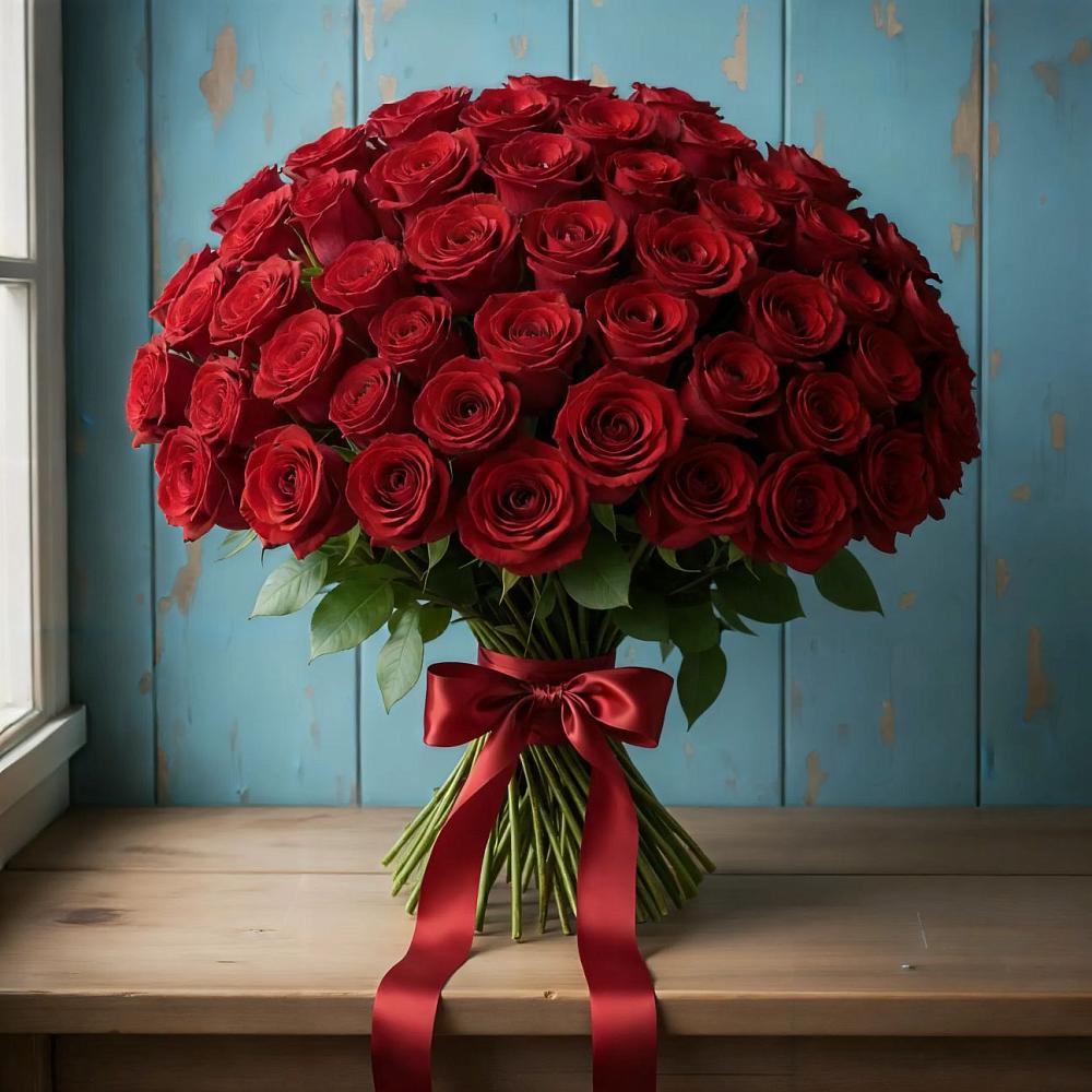 Букет Красные розы Блэк Меджик в Фокино Приморского края