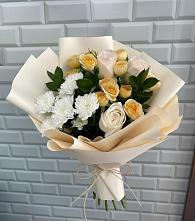 Букет цветов из:  Розы и Хризантемы в Фокино Приморского края