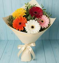 Букет цветов из:  Герберы в Фокино Приморского края