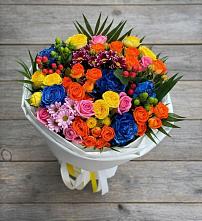 Букет цветов из:  Розы и Хризантемы в Фокино Приморского края