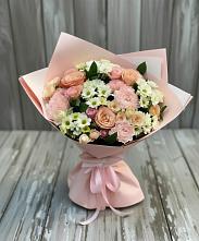 Букет цветов из:  Гвоздики, Розы и Хризантемы в Фокино Приморского края