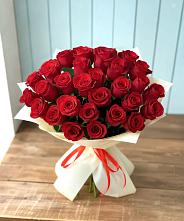 Букет 29 Красных роз в Фокино Приморского края