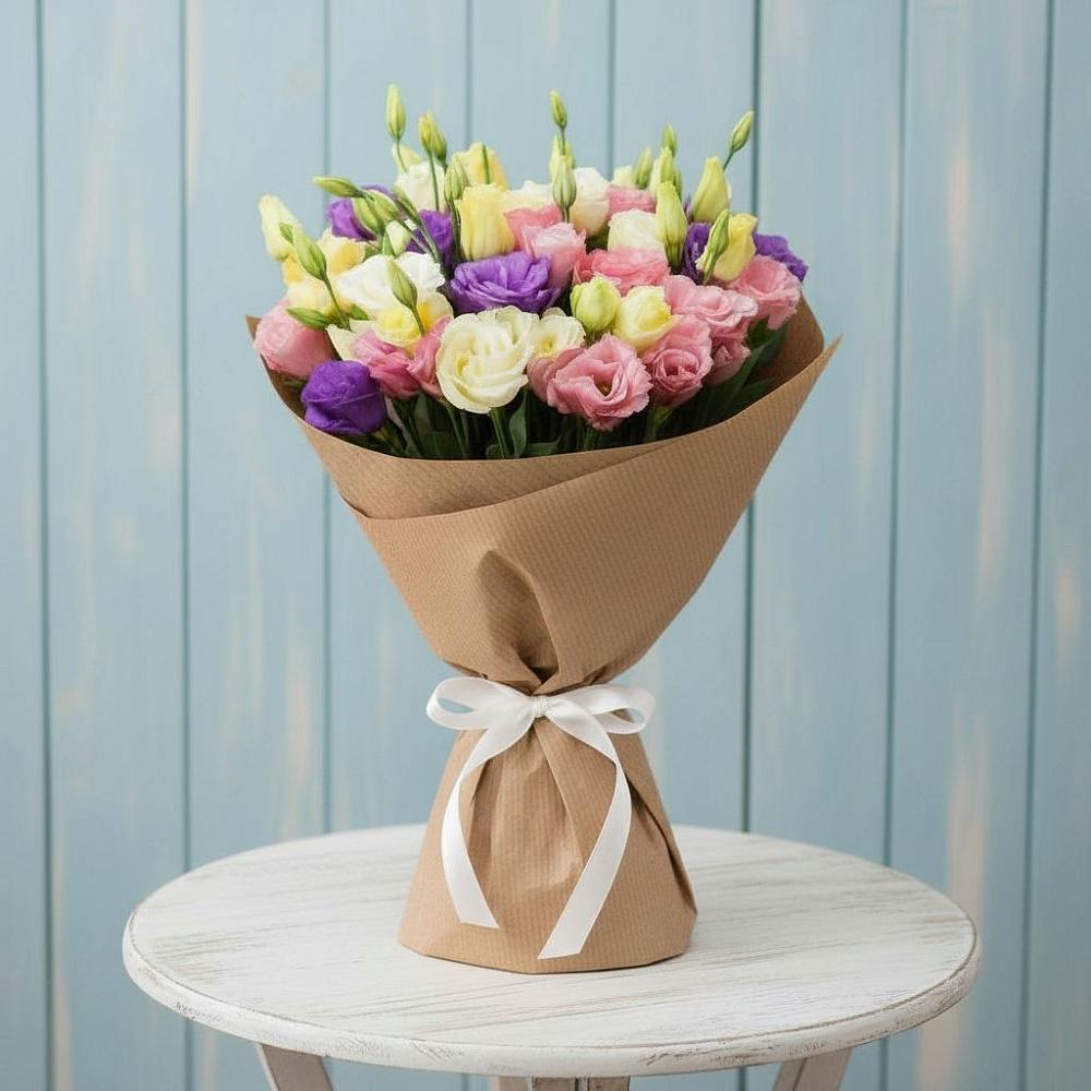 Букет цветов из: Лизиантусы в Фокино Приморского края