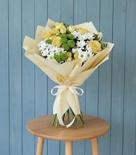 Букет цветов из:  Хризантемы и Розы в Фокино Приморского края